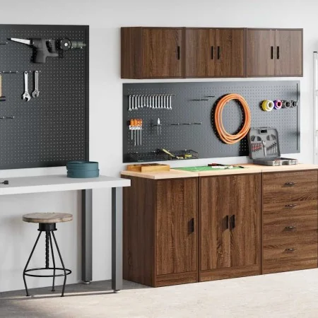 Armarios 2 uds para garaje madera ingeniería marrón roble by , Armarios industriales - Ref: Foro24-3328302, Price: 87,02 €, D...