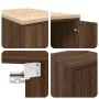 Armarios 2 uds para garaje madera ingeniería marrón roble by , Armarios industriales - Ref: Foro24-3328302, Price: 87,02 €, D...