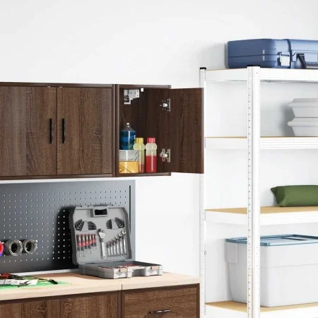 Armario de pared para garaje madera de ingeniería marrón roble by , Armarios industriales - Ref: Foro24-860619, Price: 29,74 ...