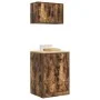 Armarios 2 uds para garaje madera ingeniería roble ahumado by , Armarios industriales - Ref: Foro24-3328309, Price: 130,69 €,...