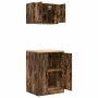 Armarios 2 uds para garaje madera ingeniería roble ahumado by , Armarios industriales - Ref: Foro24-3328309, Price: 130,69 €,...