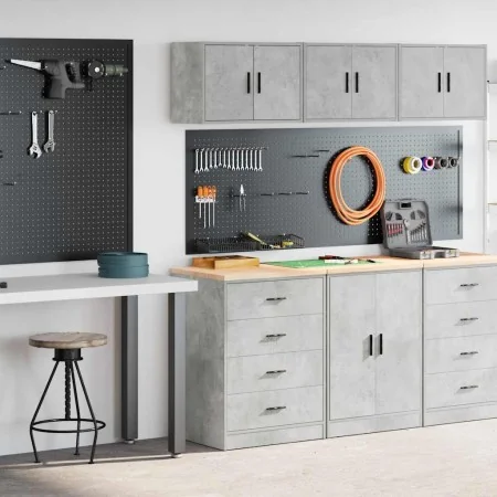 Armarios 2 uds para garaje madera de ingeniería ris hormigón von , Armarios industriales - Ref: Foro24-3328335, Preis: 146,29...