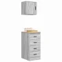 Armarios 2 uds para garaje madera ingeniería gris sonoma by , Armarios industriales - Ref: Foro24-3328328, Price: 106,41 €, D...