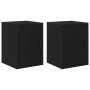 Armarios de pared 2 uds para garaje madera de ingeniería negro de , Armarios industriales - Ref: Foro24-860610, Precio: 44,92...