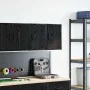 Armarios de pared 2 uds para garaje madera de ingeniería negro de , Armarios industriales - Ref: Foro24-860610, Precio: 44,92...