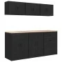 Armarios 6 uds para garaje madera de ingeniería negro von , Armarios industriales - Ref: Foro24-3328342, Preis: 518,81 €, Rab...