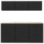 Armarios 6 uds para garaje madera de ingeniería negro von , Armarios industriales - Ref: Foro24-3328342, Preis: 518,81 €, Rab...