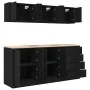Armarios 6 uds para garaje madera de ingeniería negro von , Armarios industriales - Ref: Foro24-3328342, Preis: 518,81 €, Rab...