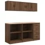 Armarios 6 uds para garaje madera ingeniería marrón roble by , Armarios industriales - Ref: Foro24-3328356, Price: 295,75 €, ...