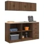 Armarios 6 uds para garaje madera ingeniería marrón roble by , Armarios industriales - Ref: Foro24-3328356, Price: 295,75 €, ...