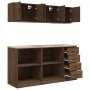 Armarios 6 uds para garaje madera ingeniería marrón roble by , Armarios industriales - Ref: Foro24-3328356, Price: 295,75 €, ...