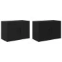 Armarios de pared 2 uds para garaje madera de ingeniería negro by , Armarios industriales - Ref: Foro24-860646, Price: 98,76 ...