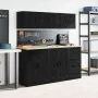 Armarios de pared 2 uds para garaje madera de ingeniería negro by , Armarios industriales - Ref: Foro24-860646, Price: 98,76 ...