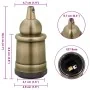 Portalámparas 2 uds bronce E27 de , Accesorios de iluminación - Ref: Foro24-4106540, Precio: 21,15 €, Descuento: %
