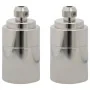 Portalámparas 2 uds níquel satinado E27 de , Accesorios de iluminación - Ref: Foro24-4106537, Precio: 15,60 €, Descuento: %