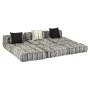 Puf modular de 3 plazas de tela de rayas grises von , Kissen für Stühle und Sofas - Ref: Foro24-244984, Preis: 709,52 €, Raba...