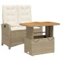 Set comedor de jardín 2 pzas con cojines ratán sintético beige de , Conjuntos de jardín - Ref: Foro24-3277358, Precio: 270,35...
