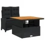 Set comedor de jardín 2 pzas con cojines ratán sintético negro by , Garden sets - Ref: Foro24-3277391, Price: 334,82 €, Disco...