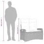 Set comedor de jardín 2 pzas con cojines ratán sintético negro by , Garden sets - Ref: Foro24-3277391, Price: 334,82 €, Disco...