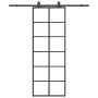 Puerta corredera con juego herrajes negro 76x205 cm ESG vidrio de , Puertas - Ref: Foro24-3375790, Precio: 238,39 €, Descuent...