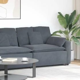Sofá modular con reposabrazos y cojines gris oscuro 100 cm by , Unidades para sofás seccionales - Ref: Foro24-4104400, Price:...