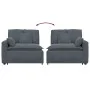 Sofá modular con reposabrazos y cojines gris oscuro 100 cm de , Unidades para sofás seccionales - Ref: Foro24-4104400, Precio...