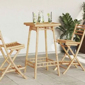 Mesa de bar para exterior cuadrada de bambú 55x55x100 cm von , Gartensets - Ref: Foro24-4108229, Preis: 88,37 €, Rabatt: %