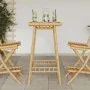 Mesa de bar para exterior cuadrada de bambú 55x55x100 cm by , Garden sets - Ref: Foro24-4108229, Price: 88,50 €, Discount: %