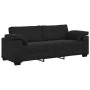 Juego de sofás con cojines 3 piezas terciopelo negro by , Sofas - Ref: Foro24-3324672, Price: 637,10 €, Discount: %