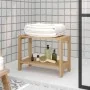 Mesa auxiliar de baño madera maciza de teca 60x30x45 cm von , Badezimmerzubehör - Ref: Foro24-340752, Preis: 61,13 €, Rabatt: %