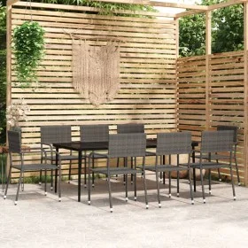 Juego de comedor para jardín 9 piezas gris von , Gartensets - Ref: Foro24-3099600, Preis: 393,41 €, Rabatt: %