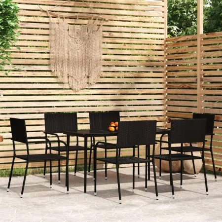Juego de comedor para jardín 7 piezas negro von , Gartensets - Ref: Foro24-3099592, Preis: 299,74 €, Rabatt: %