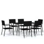 Juego de comedor para jardín 7 piezas negro von , Gartensets - Ref: Foro24-3099592, Preis: 299,74 €, Rabatt: %