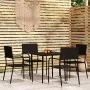 Juego de comedor de jardín 5 piezas negro von , Gartensets - Ref: Foro24-3099590, Preis: 196,12 €, Rabatt: %