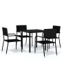 Juego de comedor de jardín 5 piezas negro von , Gartensets - Ref: Foro24-3099578, Preis: 182,84 €, Rabatt: %