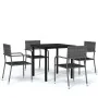 Juego de comedor de jardín 5 piezas gris by , Garden sets - Ref: Foro24-3099584, Price: 182,27 €, Discount: %