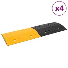 Badén de velocidad 4 uds caucho amarillo y negro 97x32,5x4 cm by , Road and traffic signs - Ref: Foro24-3157044, Price: 219,8...