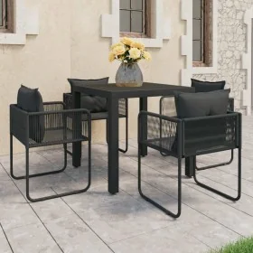 Set de comedor de jardín de 5 piezas PVC ratán negro von , Gartensets - Ref: Foro24-3060101, Preis: 447,98 €, Rabatt: %