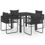 Set de comedor de jardín de 5 piezas PVC ratán negro von , Gartensets - Ref: Foro24-3060101, Preis: 447,94 €, Rabatt: %