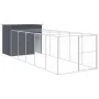 Caseta perros con corral acero galvanizado gris 214x661x181 cm von , Hundehütten - Ref: Foro24-3189121, Preis: 639,73 €, Raba...