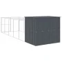 Caseta perros con corral acero galvanizado gris 214x661x181 cm von , Hundehütten - Ref: Foro24-3189121, Preis: 639,73 €, Raba...