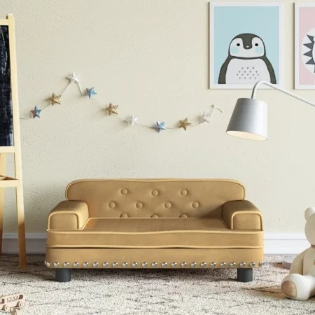 Sofá para niños de terciopelo marrón 70x45x30 cm von , Baby- und Kleinkindmöbel - Ref: Foro24-3196298, Preis: 86,56 €, Rabatt: %