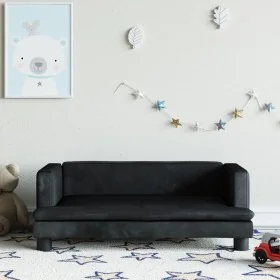 Sofá para niños de terciopelo negro 80x45x30 cm by , Baby and Toddler Furniture - Ref: Foro24-3196309, Price: 81,59 €, Discou...
