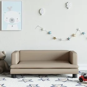 Sofá para niños de cuero sintético capuchino 80x45x30 cm von , Baby- und Kleinkindmöbel - Ref: Foro24-3196316, Preis: 69,28 €...