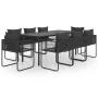 Set de comedor de jardín de 9 piezas PVC ratán negro de , Conjuntos de jardín - Ref: Foro24-3060099, Precio: 791,97 €, Descue...