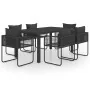 Set de comedor de jardín de 7 piezas PVC ratán negro von , Gartensets - Ref: Foro24-3060103, Preis: 597,23 €, Rabatt: %