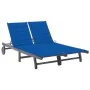 Tumbona de jardín 2 personas y cojines madera maciza de acacia by , Loungers - Ref: Foro24-3061399, Price: 375,75 €, Discount: %