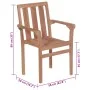 Sillas de jardín 2 unidades con cojines rojo madera de teca von , Gartenstühle - Ref: Foro24-3062214, Preis: 257,61 €, Rabatt: %