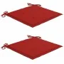 Set de bistró 3 pzas con cojines rojos madera maciza teca by , Garden sets - Ref: Foro24-3063231, Price: 200,47 €, Discount: %