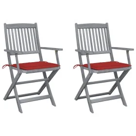 Sillas de jardín plegables 2 uds cojines madera maciza acacia von , Gartenstühle - Ref: Foro24-3064488, Preis: 122,92 €, Raba...
